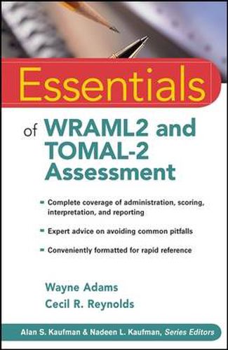 Essentials of WRAML2 and TOMAL-2 Assessment