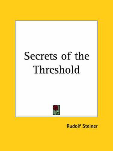 Cover image for Secrets of the Threshold (1928)