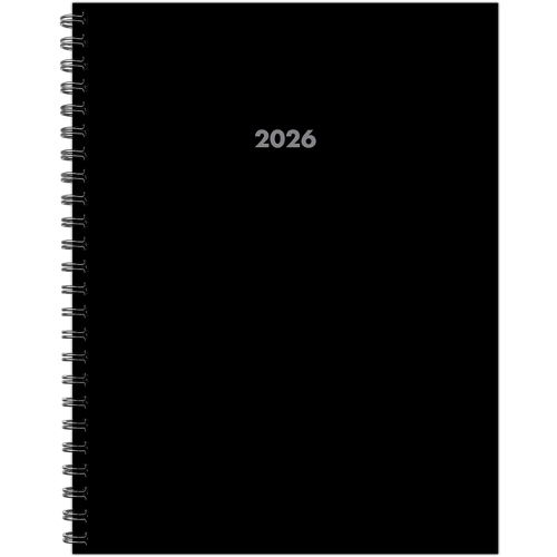Cover image for Basic Black 2026 8.5 X 11 Weekly Monthly Softcover Planner
