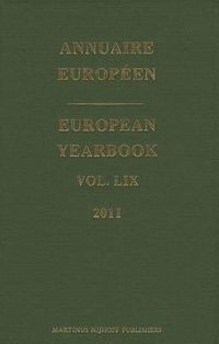 Cover image for European Yearbook / Annuaire Europeen, Volume 59 (2011)