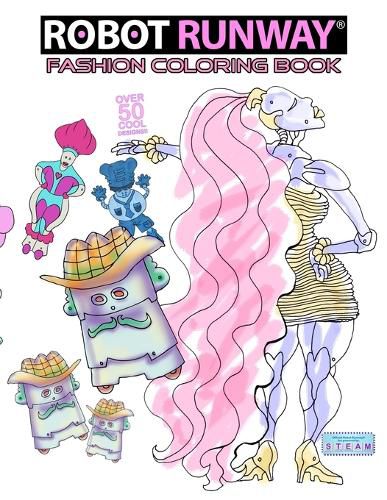 Cover image for Robot Runway Fashion Coloring Book