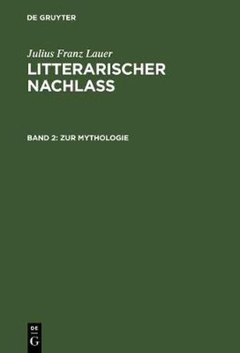 Cover image for Zur Mythologie: (System Der Griechischen Mythologie. Prolegomena Und Die Griechischen Himmelsgoetter)