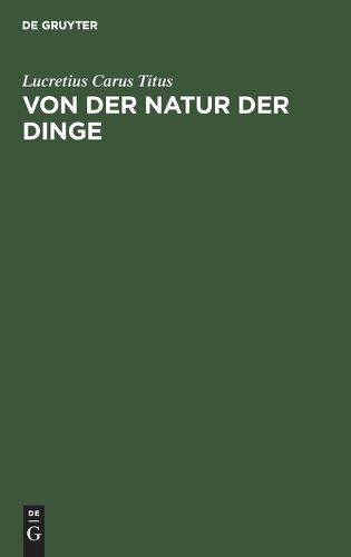 Cover image for Von Der Natur Der Dinge