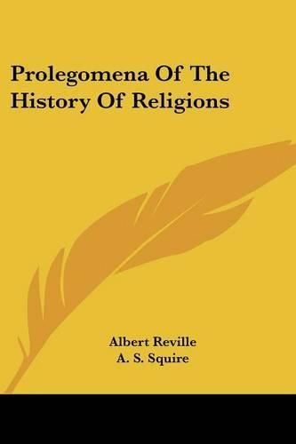 Cover image for Prolegomena of the History of Religions