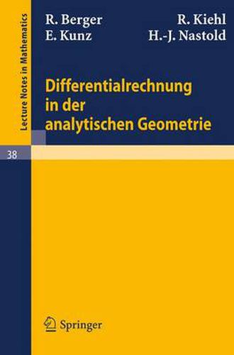 Cover image for Differentialrechnung in der analytischen Geometrie