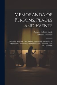 Cover image for Memoranda of Persons, Places and Events