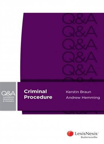 Cover image for LexisNexis Questions & Answers - Criminal Procedure