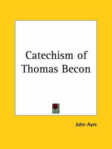 Cover image for Catechism of Thomas Becon (1844)