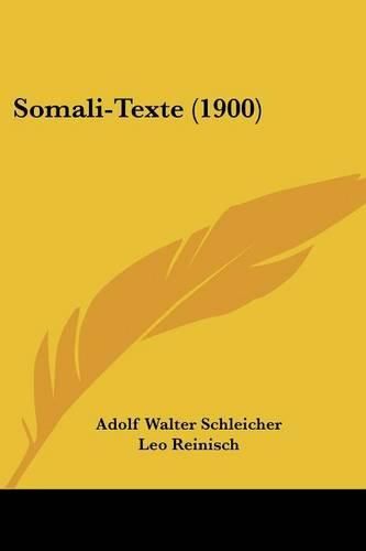 Cover image for Somali-Texte (1900)