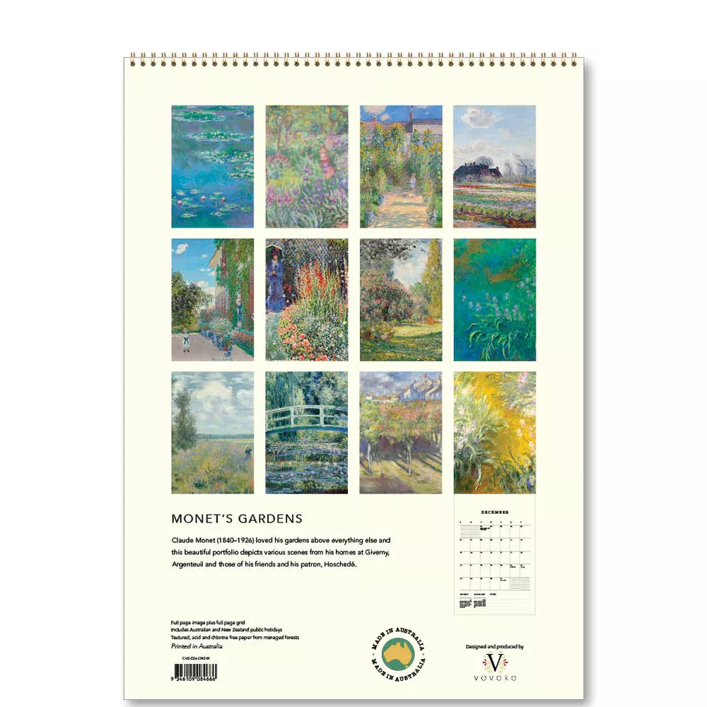 Monet's Garden Medium Calendar 2026