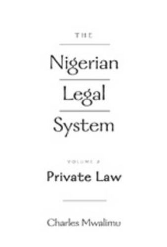 Cover image for The Nigerian Legal System: Volume 2: Private Law