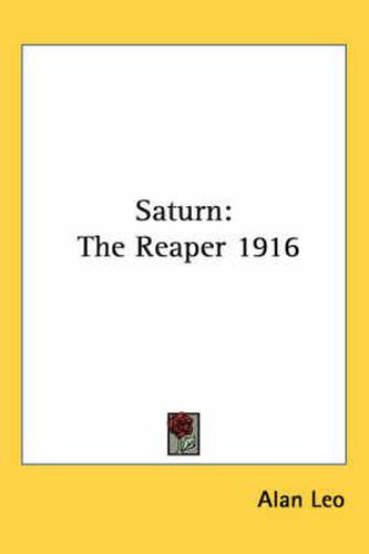 Cover image for Saturn: The Reaper 1916