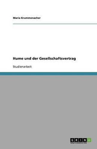 Cover image for Hume und der Gesellschaftsvertrag