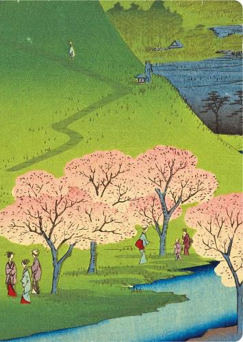 Cover image for Hiroshige Cherry Blossoms Hardcover Journal: Lined Notebook: With Ribbon Bookmark