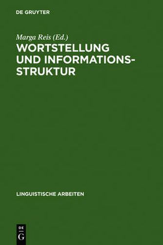 Cover image for Wortstellung und Informationsstruktur