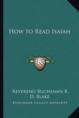 Cover image for How to Read Isaiah