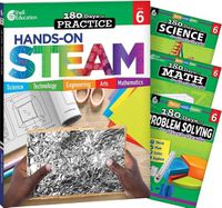 Cover image for 180 Days(tm) Steam, Science, Math, & Problem Solving Grade 6: 4-Book Set