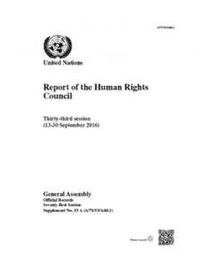 Cover image for Report of the Human Rights Council: thirty-third session (13-30 September 2016)