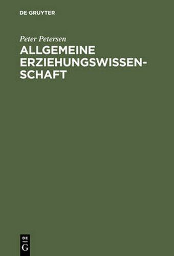 Cover image for Allgemeine Erziehungswissenschaft