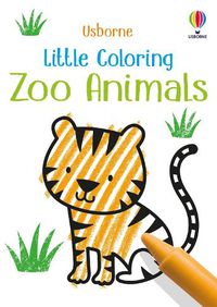 Cover image for Little Coloring Zoo Animals