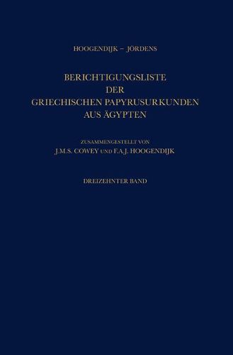 Cover image for Berichtigungsliste der Griechischen Papyrusurkunden aus AEgypten