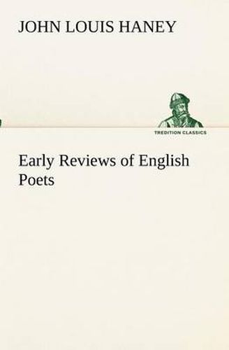 Cover image for Early Reviews of English Poets