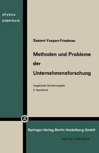 Cover image for Methoden Und Probleme Der Unternehmensforschung: Operations Research