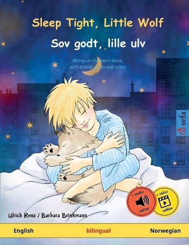 Cover image for Sleep Tight, Little Wolf - Sov godt, lille ulv (English - Norwegian): Bilingual children's picture book with audiobook for download