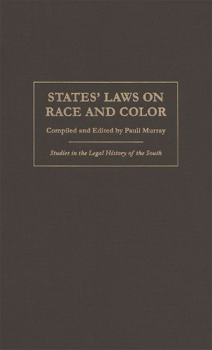 Cover image for States' Laws on Race and Color