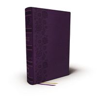 Cover image for NKJV, Single-Column Wide-Margin Reference Bible, Leathersoft, Purple, Red Letter, Thumb Indexed, Comfort Print: Holy Bible, New King James Version