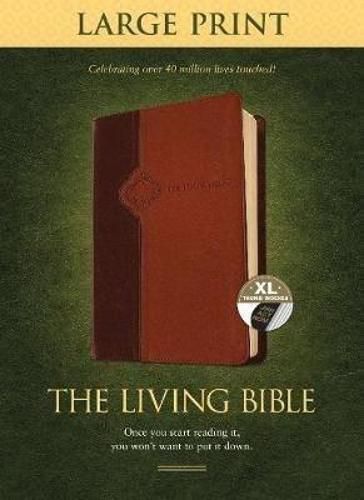 Cover image for Living Bible Large Print Edition Brown/Tan, Indexed