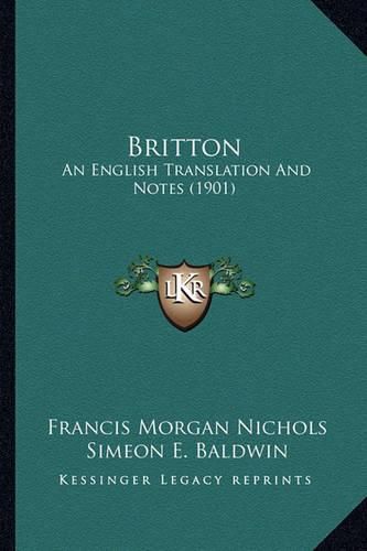 Britton: An English Translation and Notes (1901)