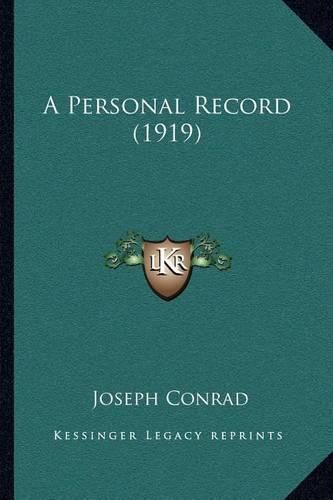 Cover image for A Personal Record (1919)