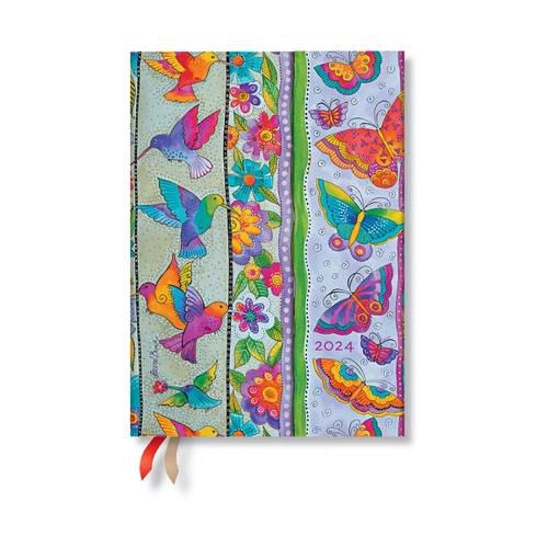 Cover image for Hummingbirds & Flutterbyes (Playful Creations) Midi 12-month Day-at-a-Time Dayplanner 2024