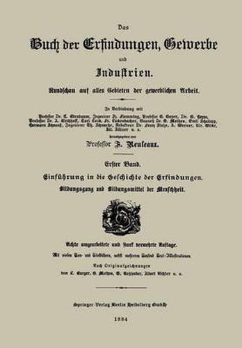 Cover image for Einfuhrung in Die Geschichte Der Erfindungen: Bildungsgang Und Bildungsmittel Der Menschheit