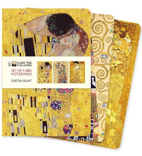 Cover image for Gustav Klimt Set of 3 Midi Notebooks