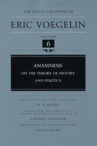 Cover image for Anamnesis (CW6): On the Theory of History and Politics