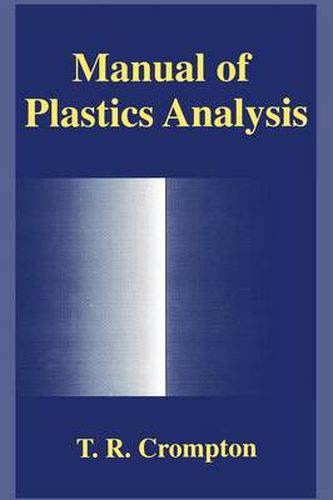 Cover image for Manual of Plastics Analysis