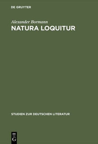 Cover image for Natura loquitur