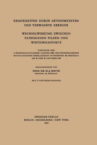 Cover image for Krankheiten Durch Aktinomyzeten Und Verwandte Erreger Wechselwirkung Zwischen Pathogenen Pilzen Und Wirtsorganismus
