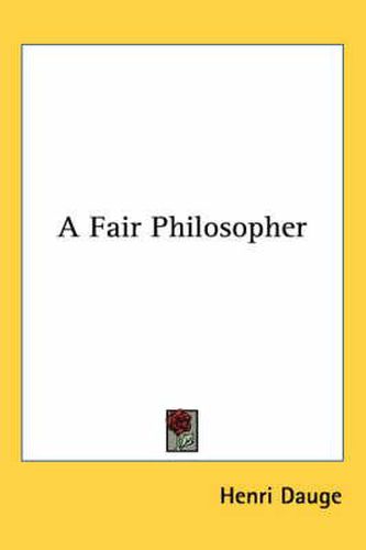 Cover image for A Fair Philosopher