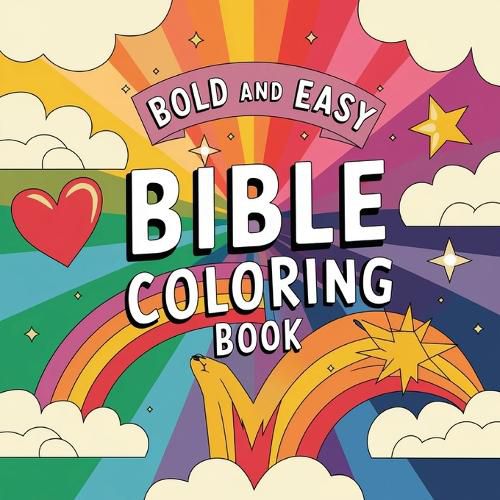 Cover image for Bold & Easy Bible Coloring Book for Kids 4-8