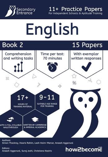 Cover image for 11+ Practice Papers For Independent Schools & Aptitude Training English Book 2