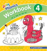 Cover image for Jolly Phonics Workbook 4: In Print Letters (American English edition)