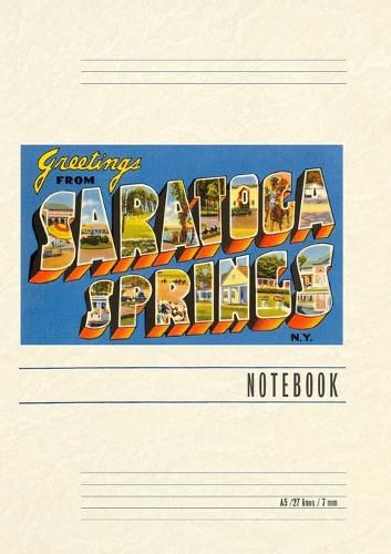 Cover image for Vintage Lined Notebook Greetings from Saratoga Springs, New York