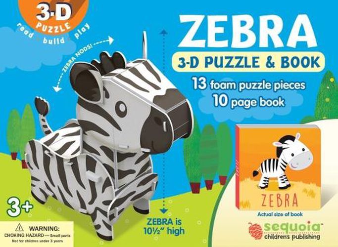 Cover image for Zebra: Wildlife 3D Puzzle and Book