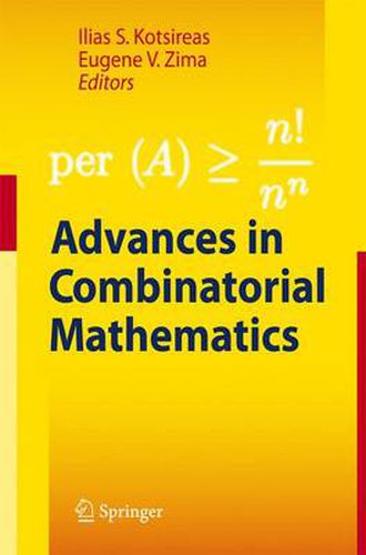 Cover image for Advances in Combinatorial Mathematics: Proceedings of the Waterloo Workshop in Computer Algebra 2008