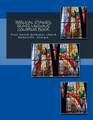 Cover image for Biblical Stained Glass Windows Coloring Book: Learning the Bible Through Stained Glass