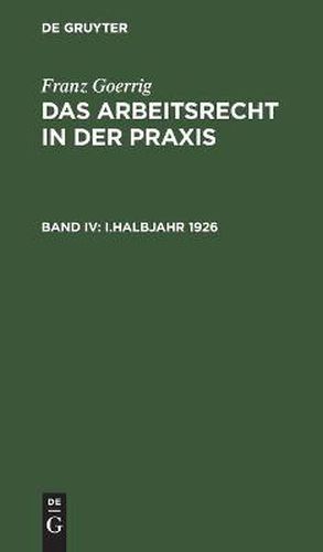 Cover image for I.Halbjahr 1926