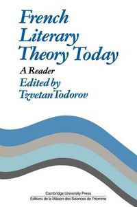 Cover image for French Literary Theory Today: A Reader